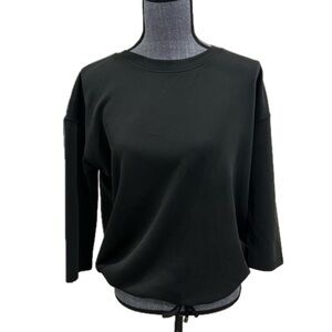 Cable and Gauge Black Women's Top with Tie Waist